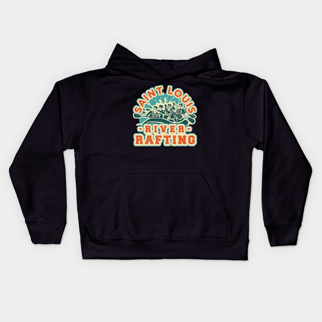 Saint Louis whitewater rafting Kids Hoodie by SerenityByAlex